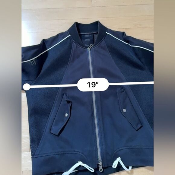 Comme Ca Ism Contemporary Mesh Mixed Media Details Bomber Jacket in Black M - Picture 13 of 14